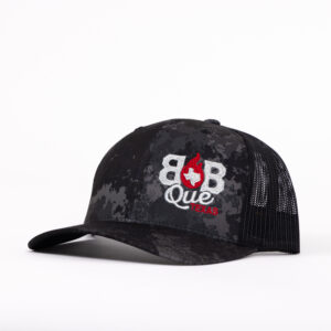 BBQUE TEXAS Black Camo Trucker Hat