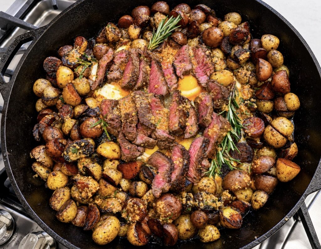 Cowboy Butter Steak & Eggs Skillet