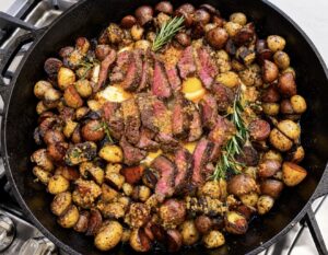 Cowboy Butter Steak & Eggs Skillet