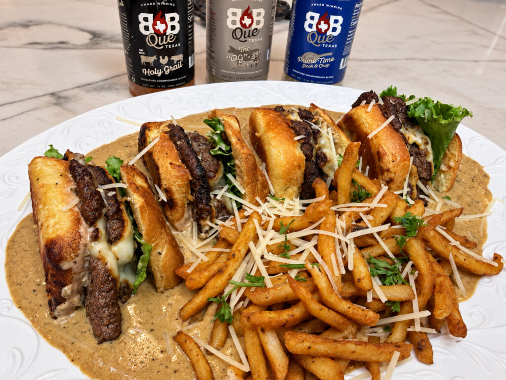 Garlic Parmesan Dipped Smash Burgers