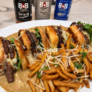 Garlic Parmesan Dipped Smash Burgers